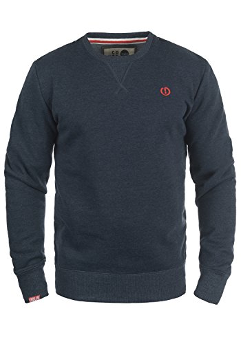 !Solid Benn O-Neck Herren Sweatshirt Pullover Pulli mit Rundhalsausschnitt, Größe:M, Farbe:Insignia Blue Melange (8991)